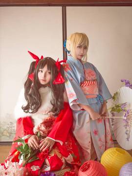 《Fate Grand Order》远坂凛 X saber桜は、春で咲く C O S P L A Y