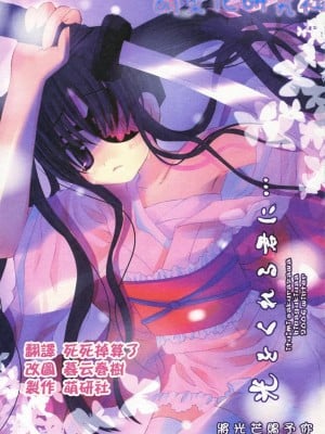 [萌の空漢化社] (C71) [CHRONOLOG, ふるり。 (ヒナユキウサ, 桜沢いづみ)] 光をくれる君に… (銀魂)