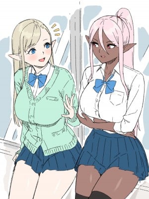 [カバ] こんなエロ漫画あったら読みたいな｢エルフJKとダークエルフJK編｣ [中国翻译]