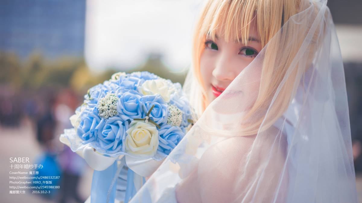 Saber 十周年婚纱手办~攒人品抽黑贞! (3)