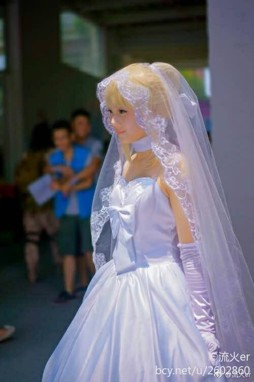 【西安ACC漫展 场照】婚纱saber (8)