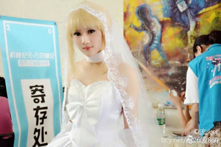【西安ACC漫展 场照】婚纱saber (14)