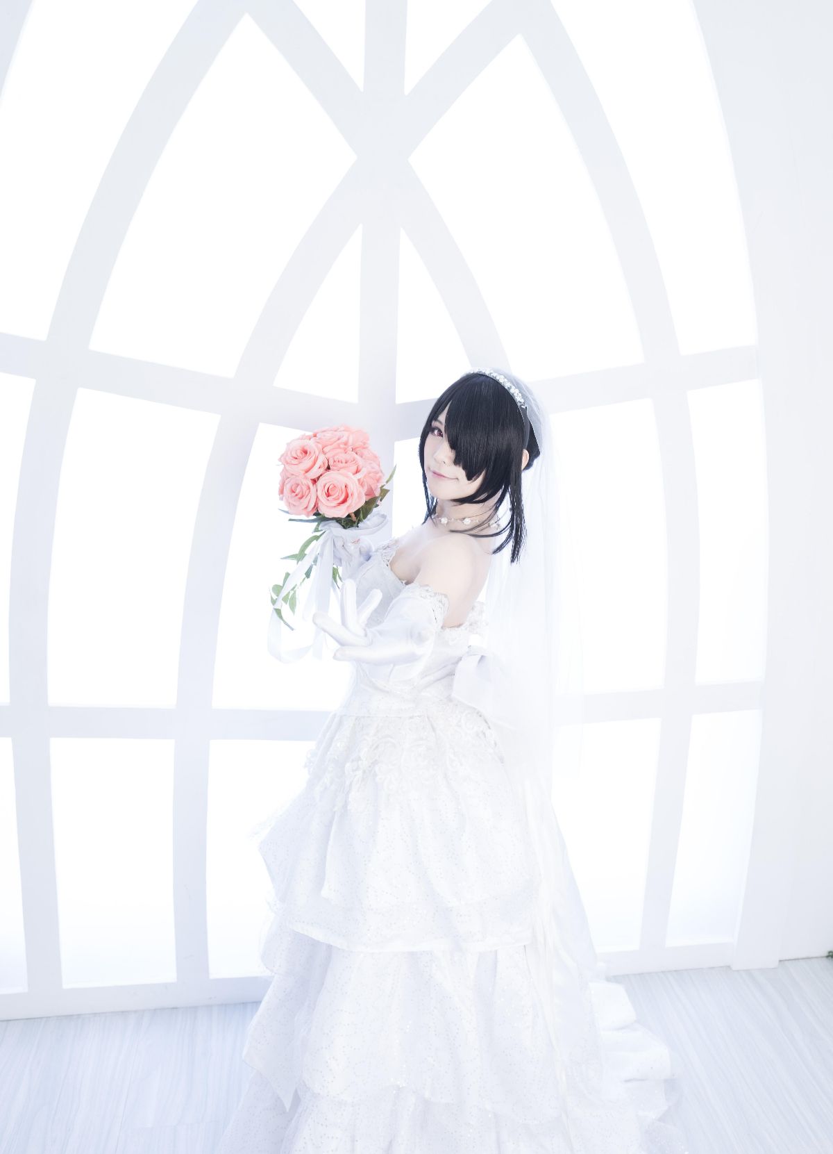 【約會大作戰】時崎狂三 婚紗cosplay (3)