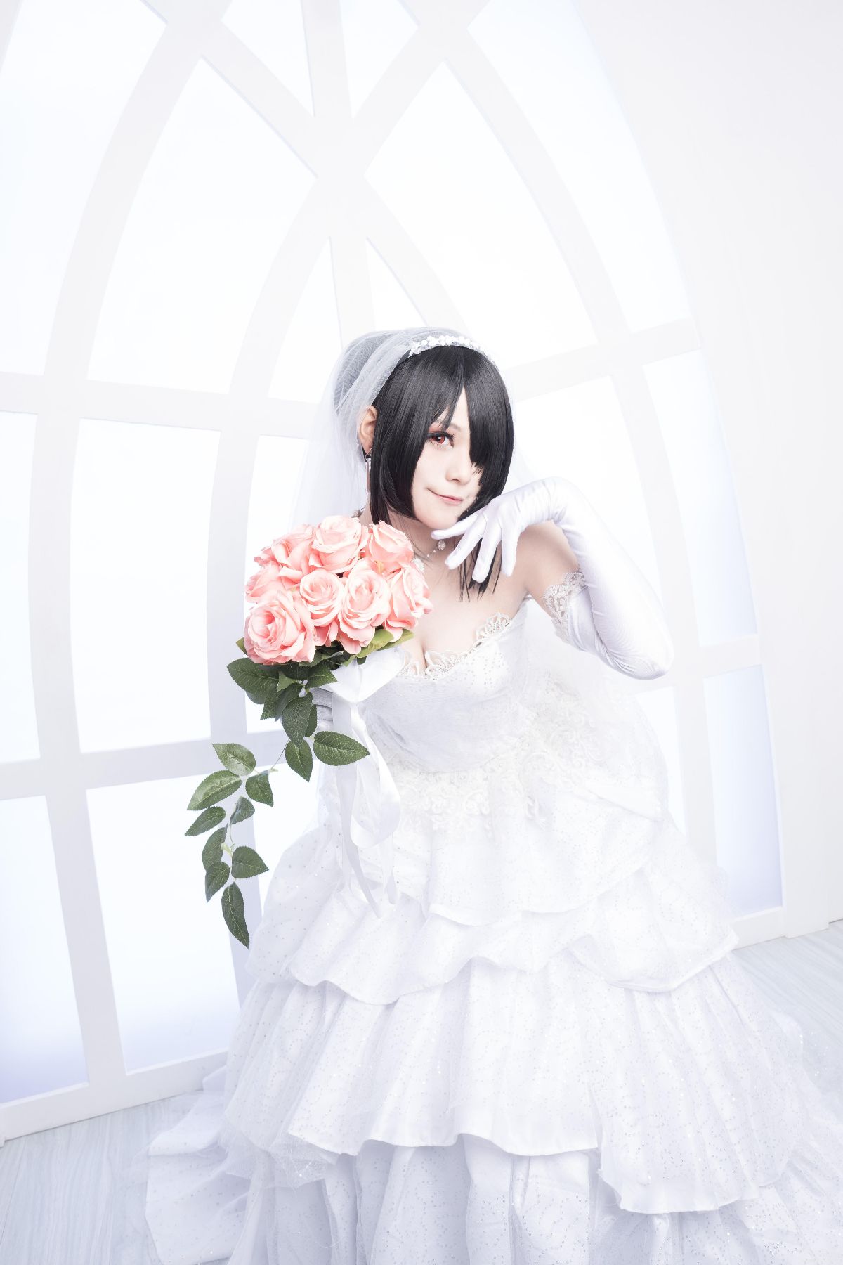 【約會大作戰】時崎狂三 婚紗cosplay (7)