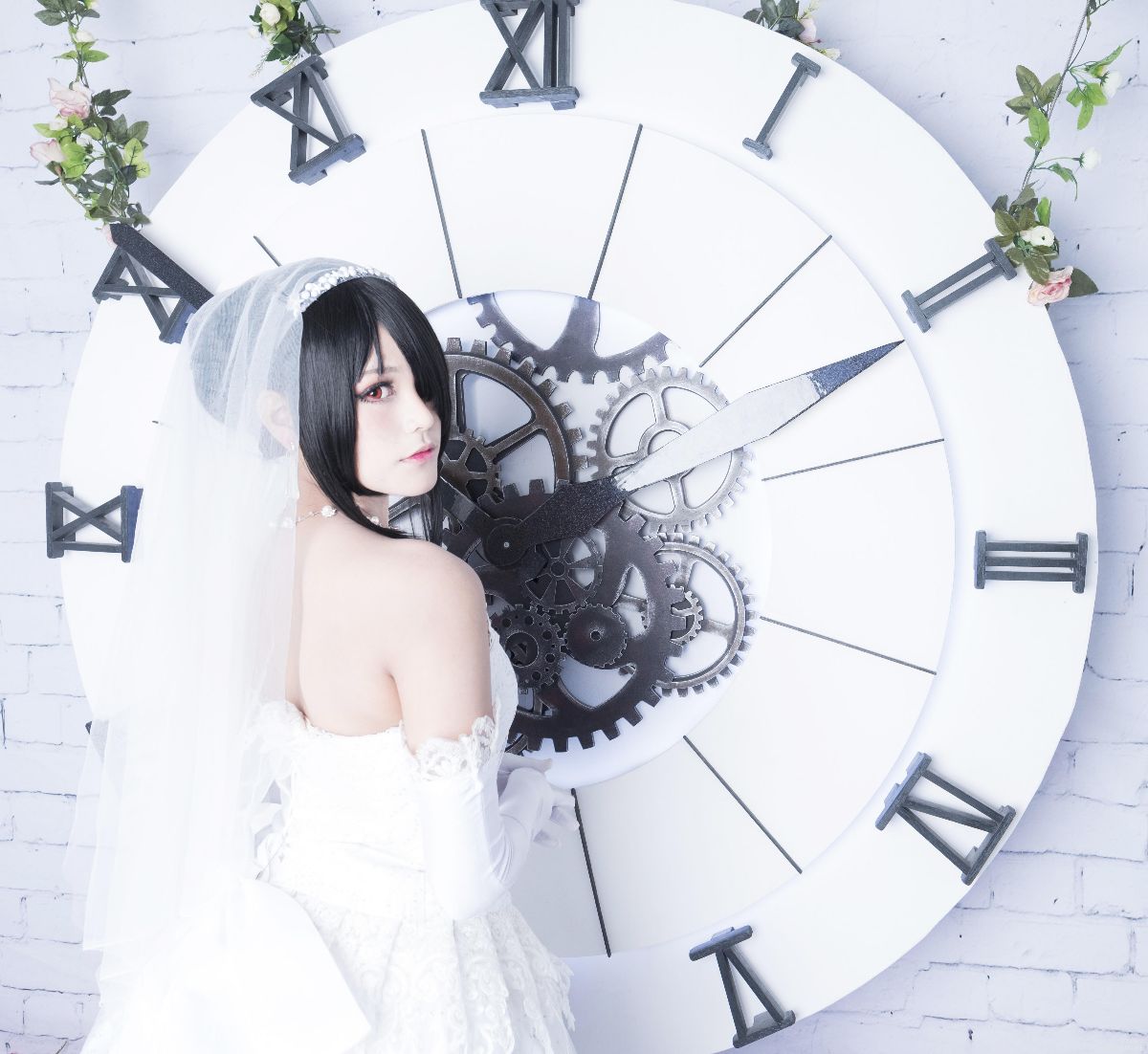 【約會大作戰】時崎狂三 婚紗cosplay (10)