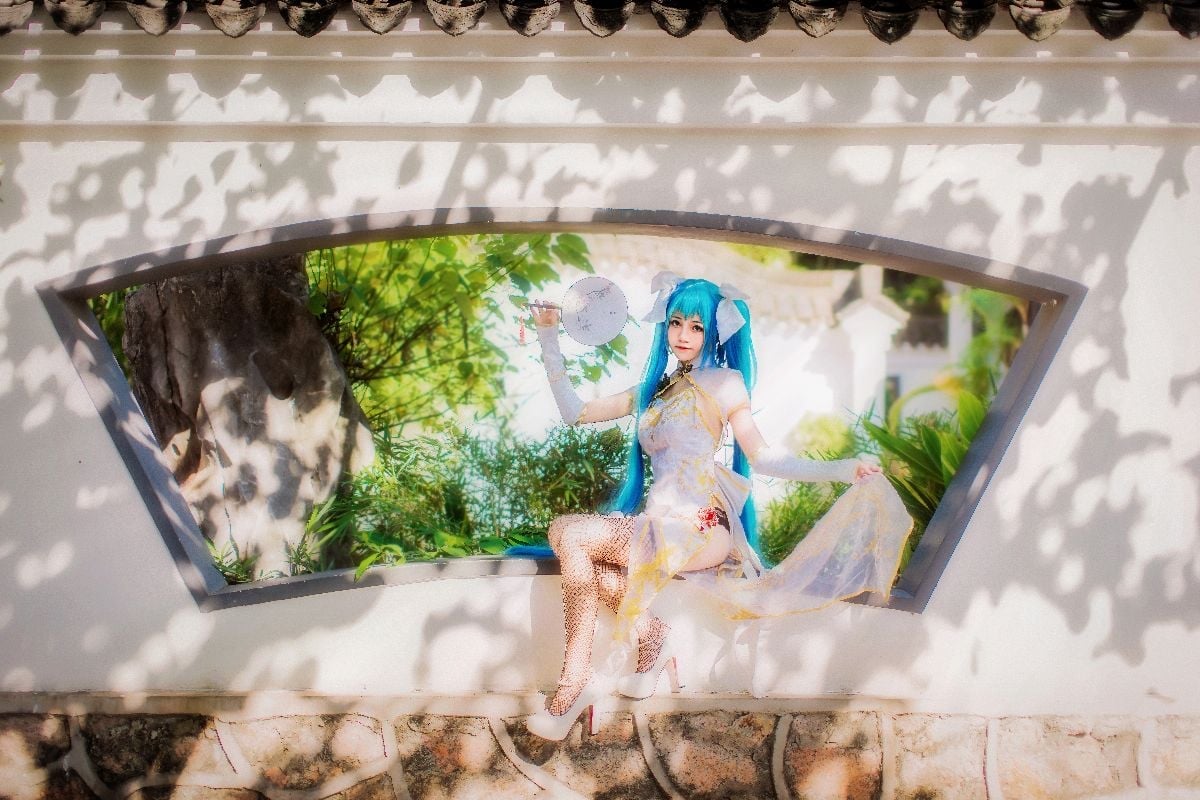 初音未来魅力旗袍登场 C O S (6)