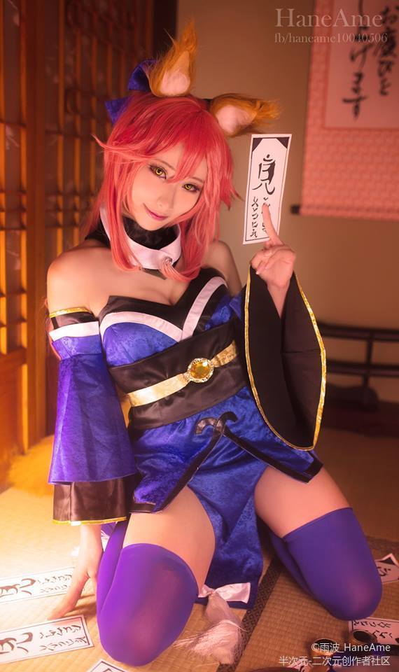 FGO fate 玉藻前 雨波HaneAme cosplay (4)
