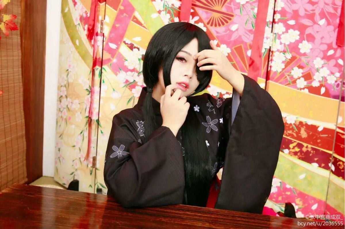 时崎狂三漆黑色和服 C O S (2)