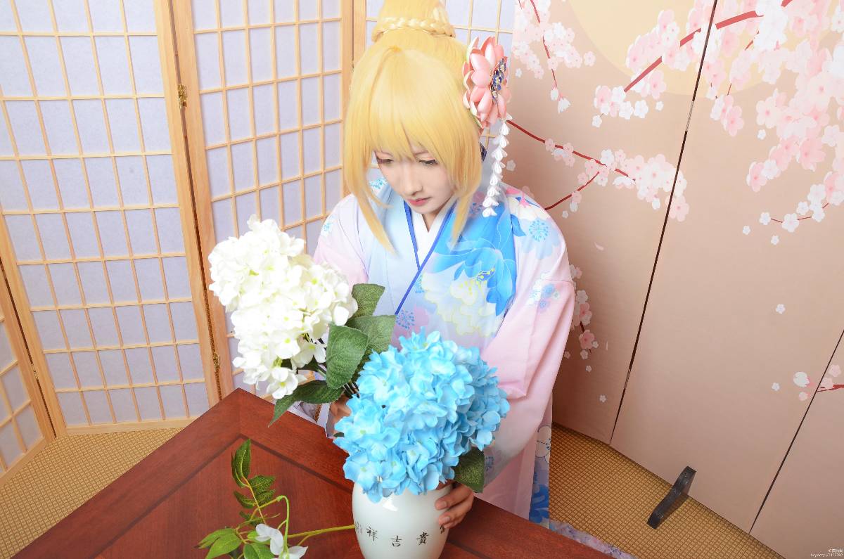 【cos正片】saber和服 (7)