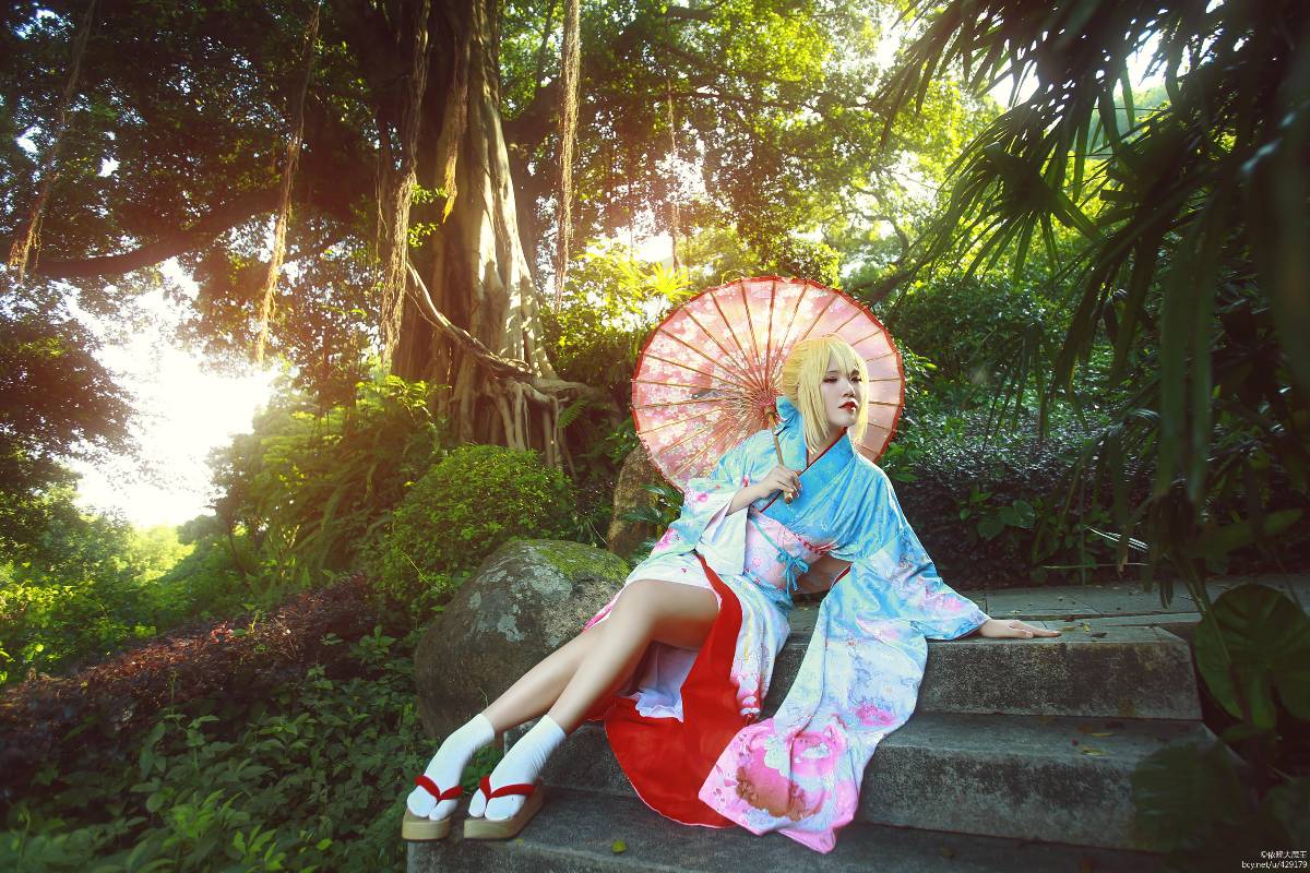 阿尔托利亚·潘德拉贡 和服手办cos (6)