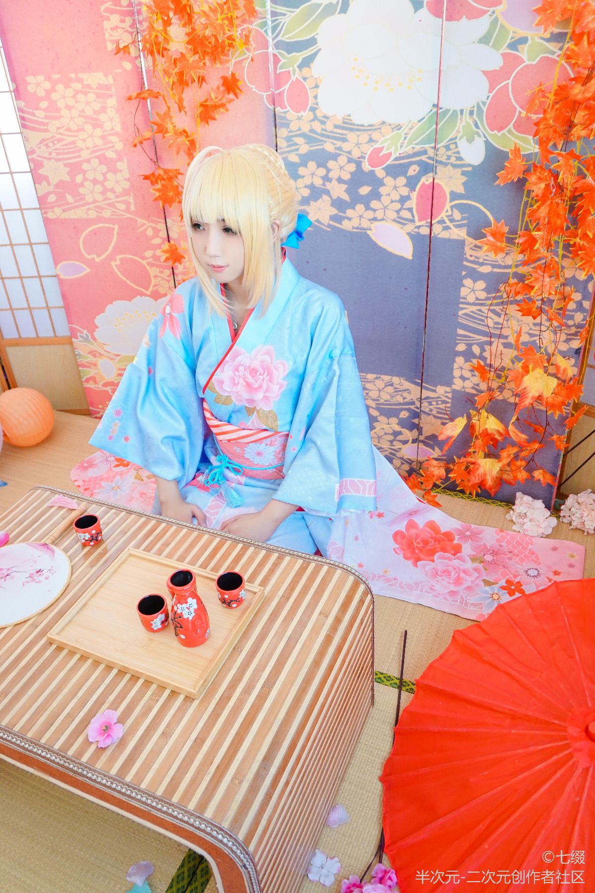 #cos正片#saber晴着和服 (3)