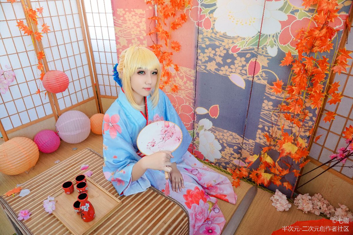#cos正片#saber晴着和服 (7)