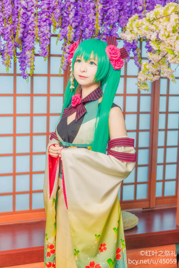 miku 异国的歌姬 雏菊和服 (5)