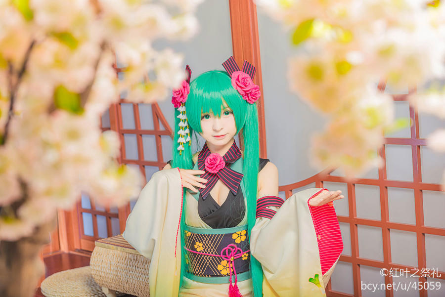 miku 异国的歌姬 雏菊和服 (6)