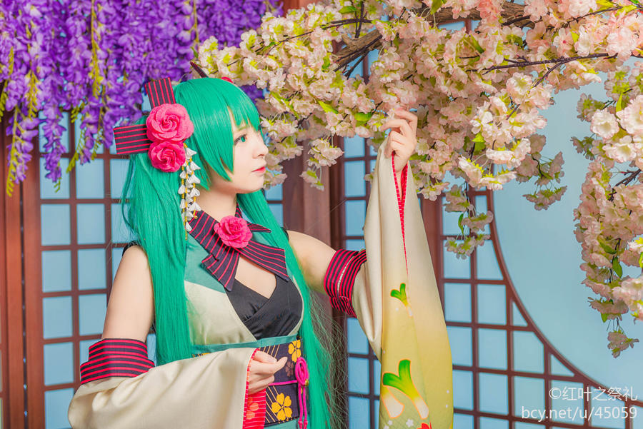 miku 异国的歌姬 雏菊和服 (7)