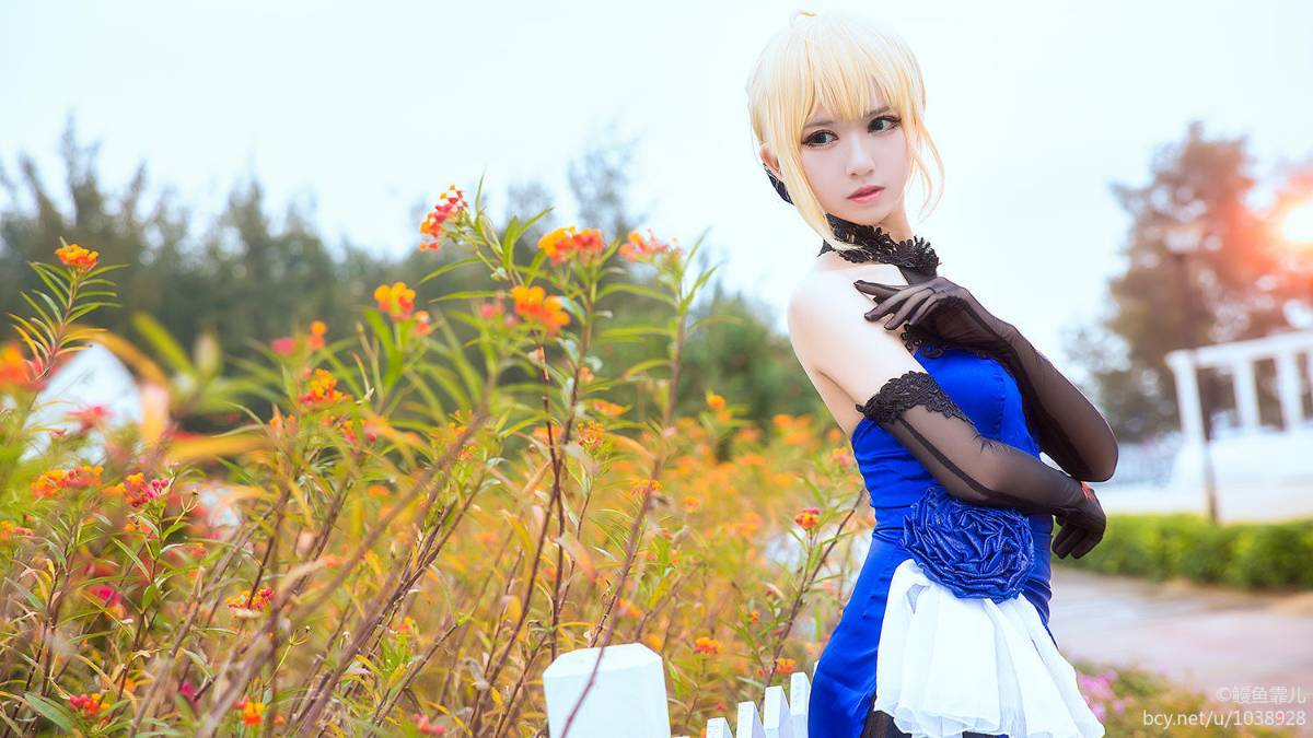 《Fate》saber-蓝礼服 (15)