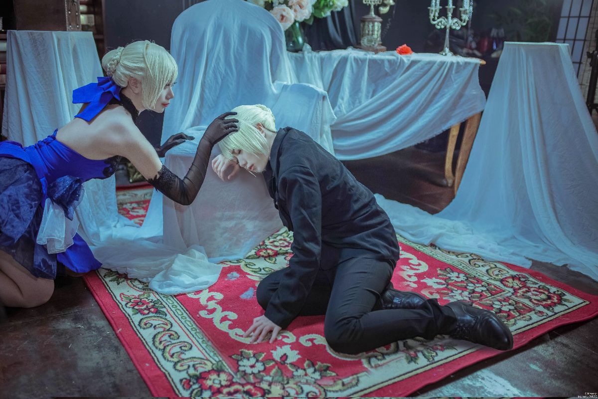 cos saber蓝礼服 (10)