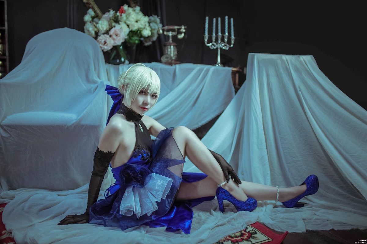 cos saber蓝礼服 (17)