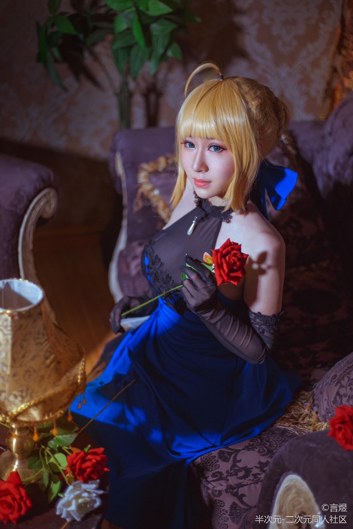 【FGO】saber 蓝礼服 (9)