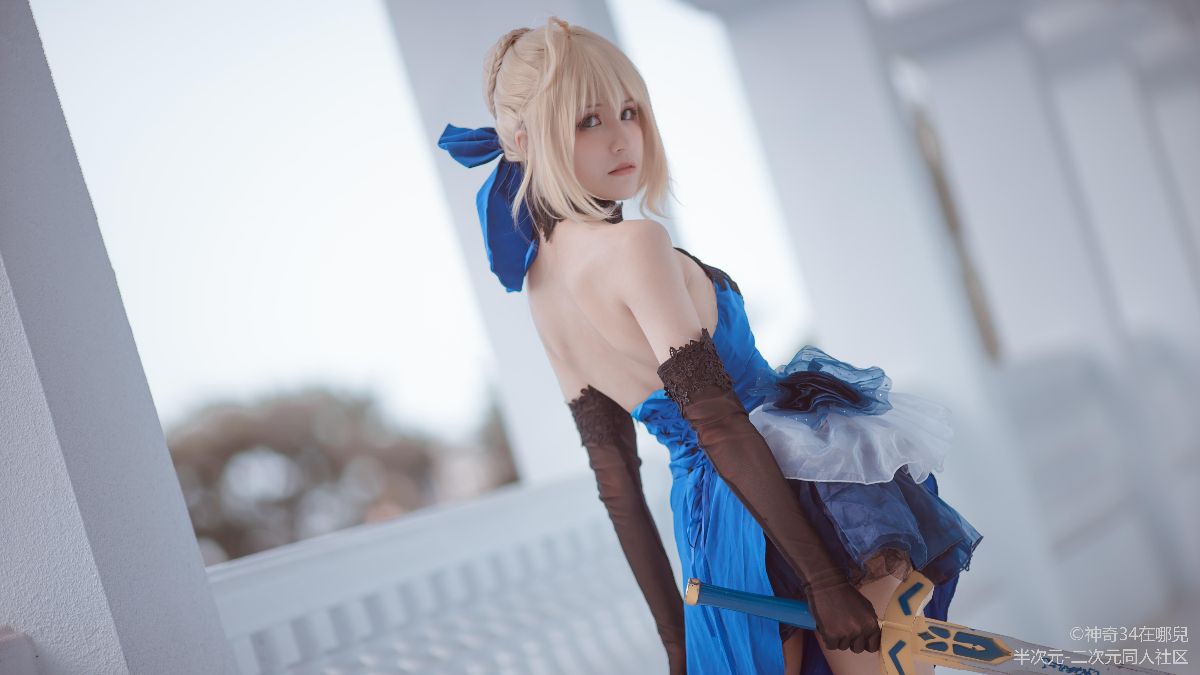 fateextella 阿爾托莉雅 藍禮服 (5)