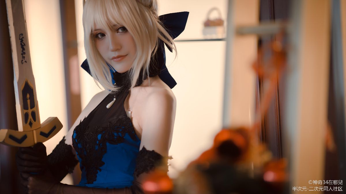 fateextella 阿爾托莉雅 藍禮服 (9)
