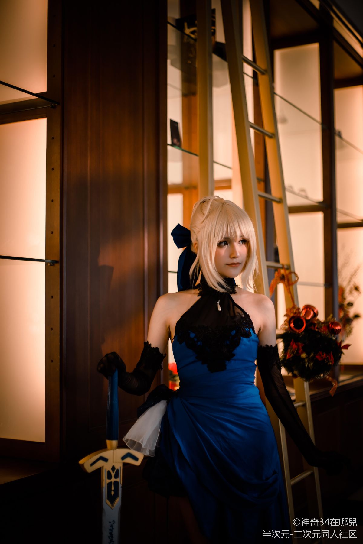 fateextella 阿爾托莉雅 藍禮服 (10)