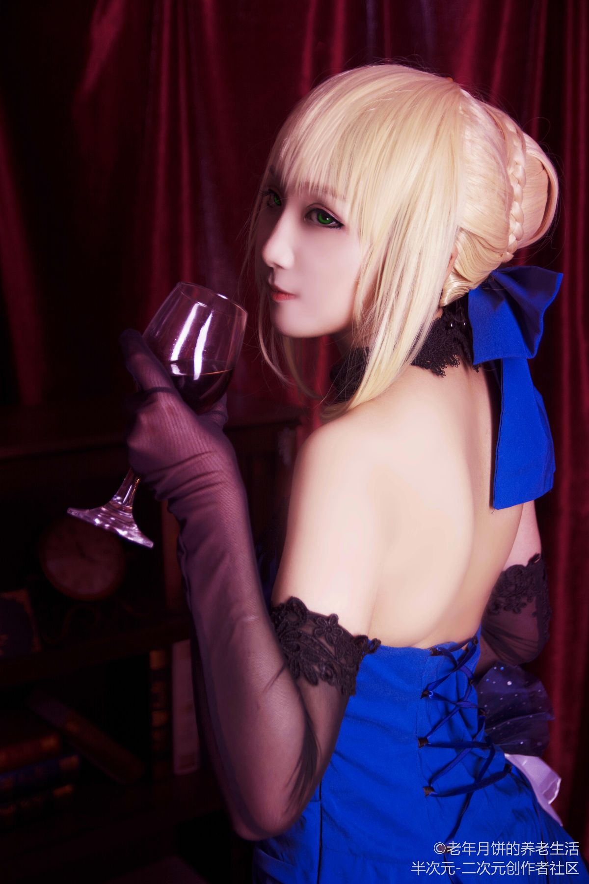 【cos正片】saber蓝礼服 (6)
