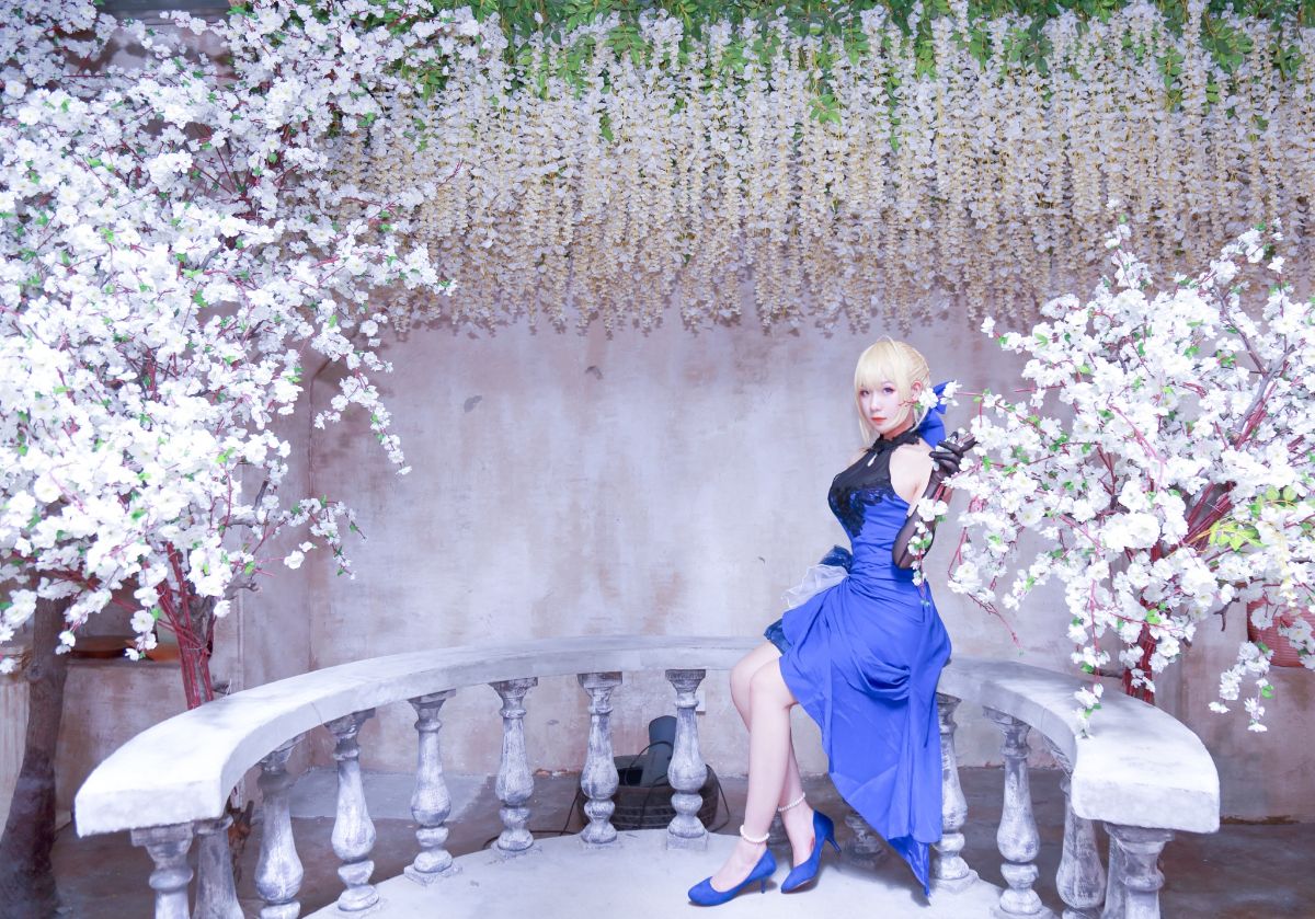 #COS正片##fate##saber蓝礼服##求顺眼赞k# (21)