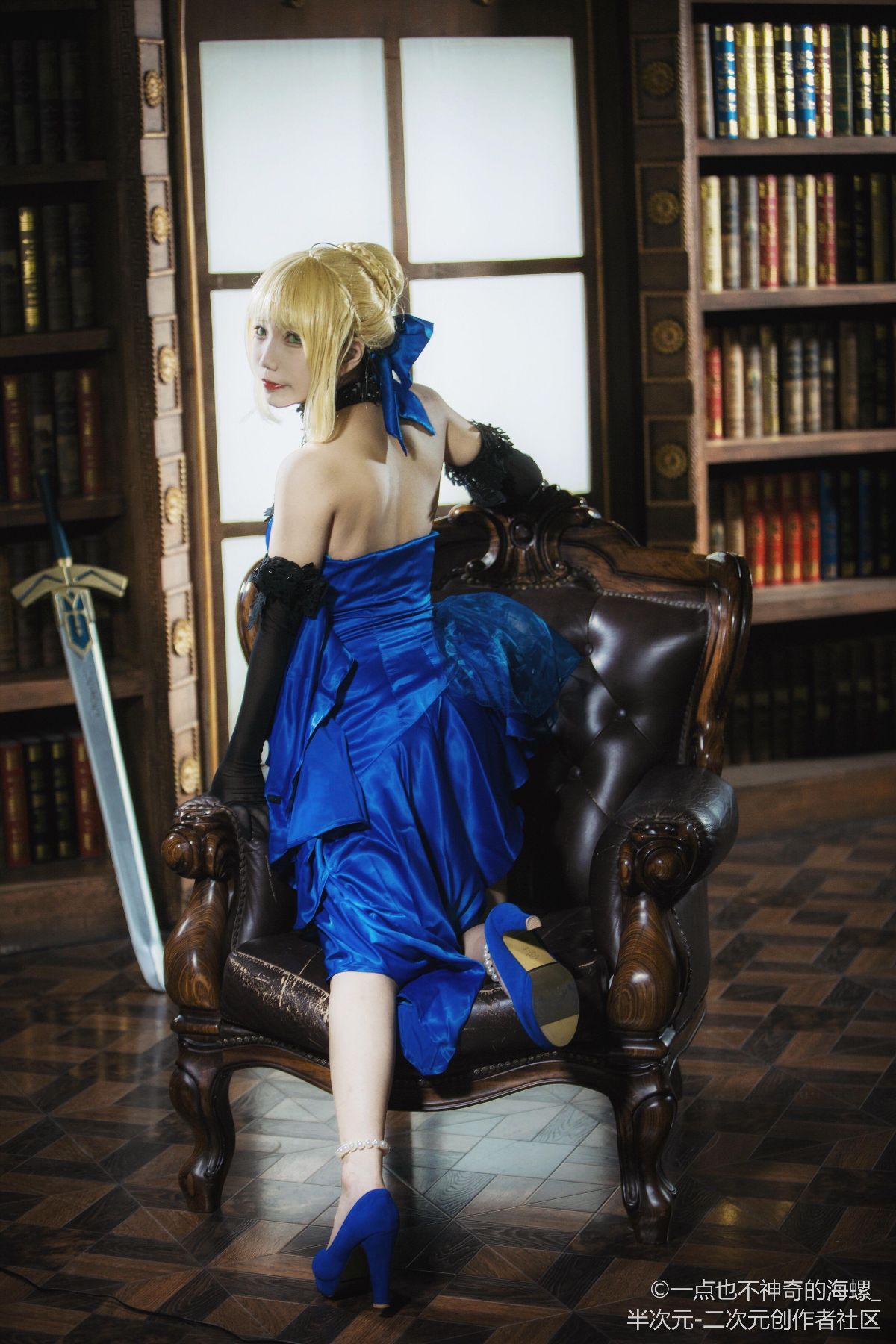 #COS正片##fate##saber蓝礼服##求顺眼赞k# (9)