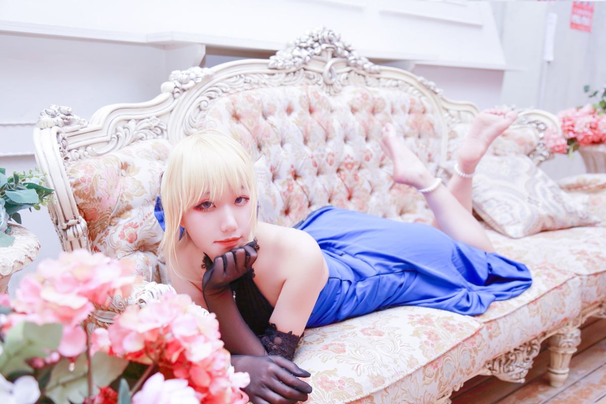 #COS正片##fate##saber蓝礼服##求顺眼赞k# (15)