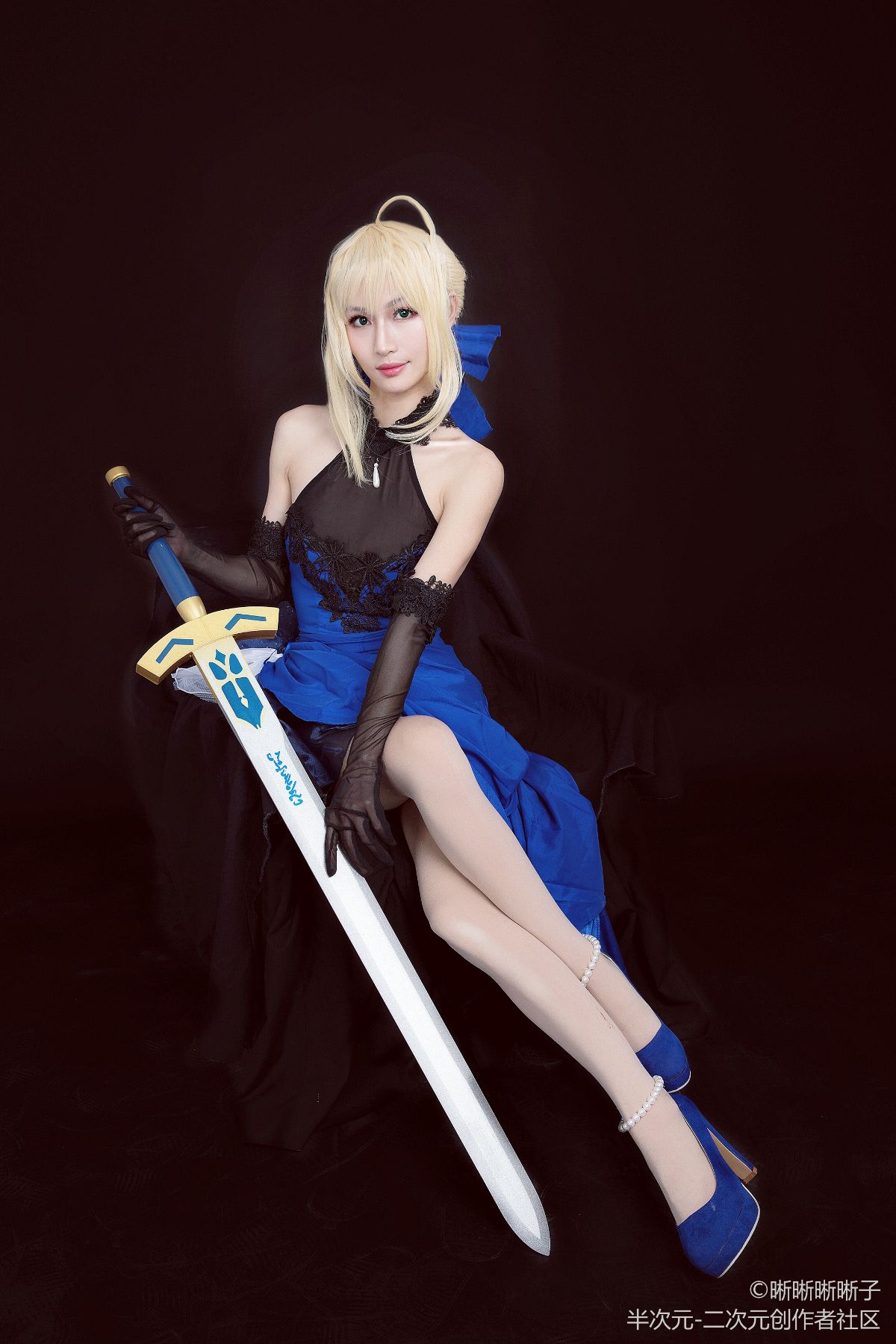 FateExtra saber 蓝礼服 (6)