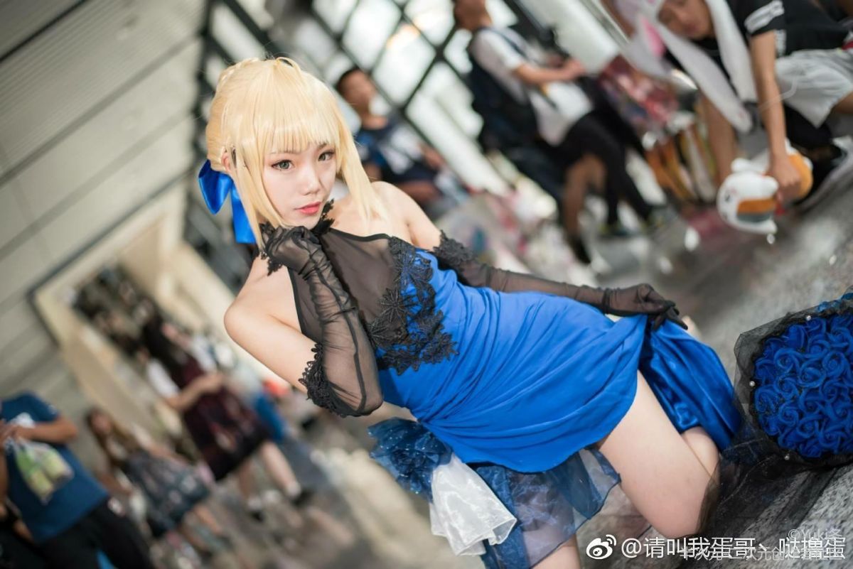 2018月邪夏典saber蓝礼服返图 (4)