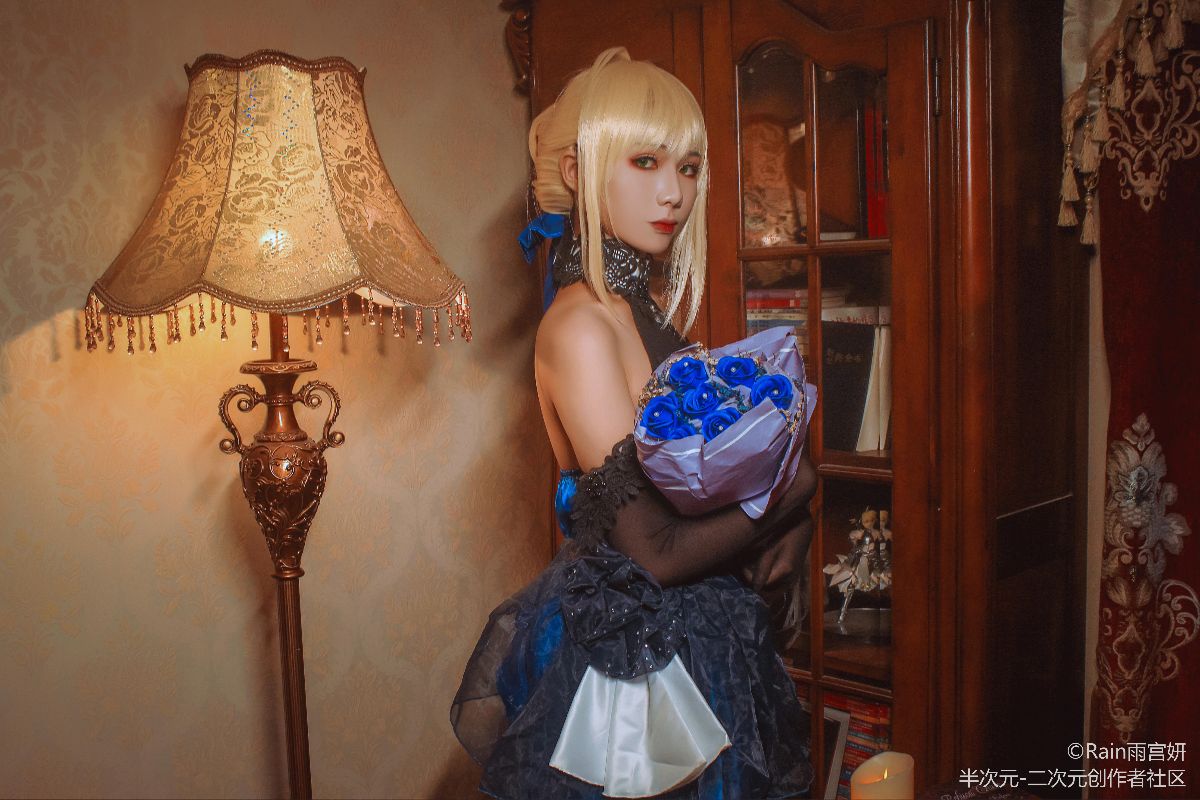 fateextella 阿尔托莉雅·潘德拉贡蓝礼服 (7)