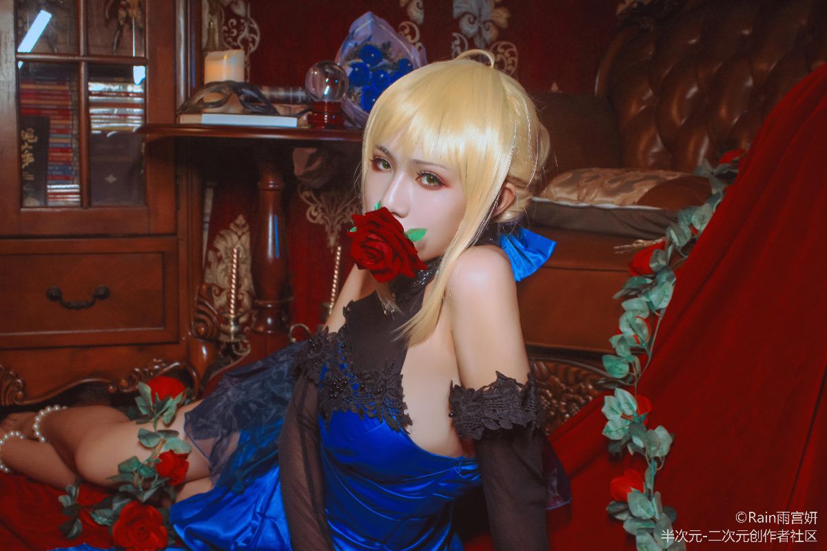 fateextella 阿尔托莉雅·潘德拉贡蓝礼服 (9)