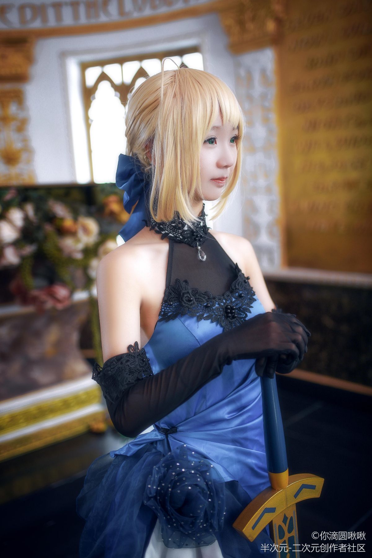 fateextella 阿尔托莉雅·潘德拉贡蓝礼服 (19)
