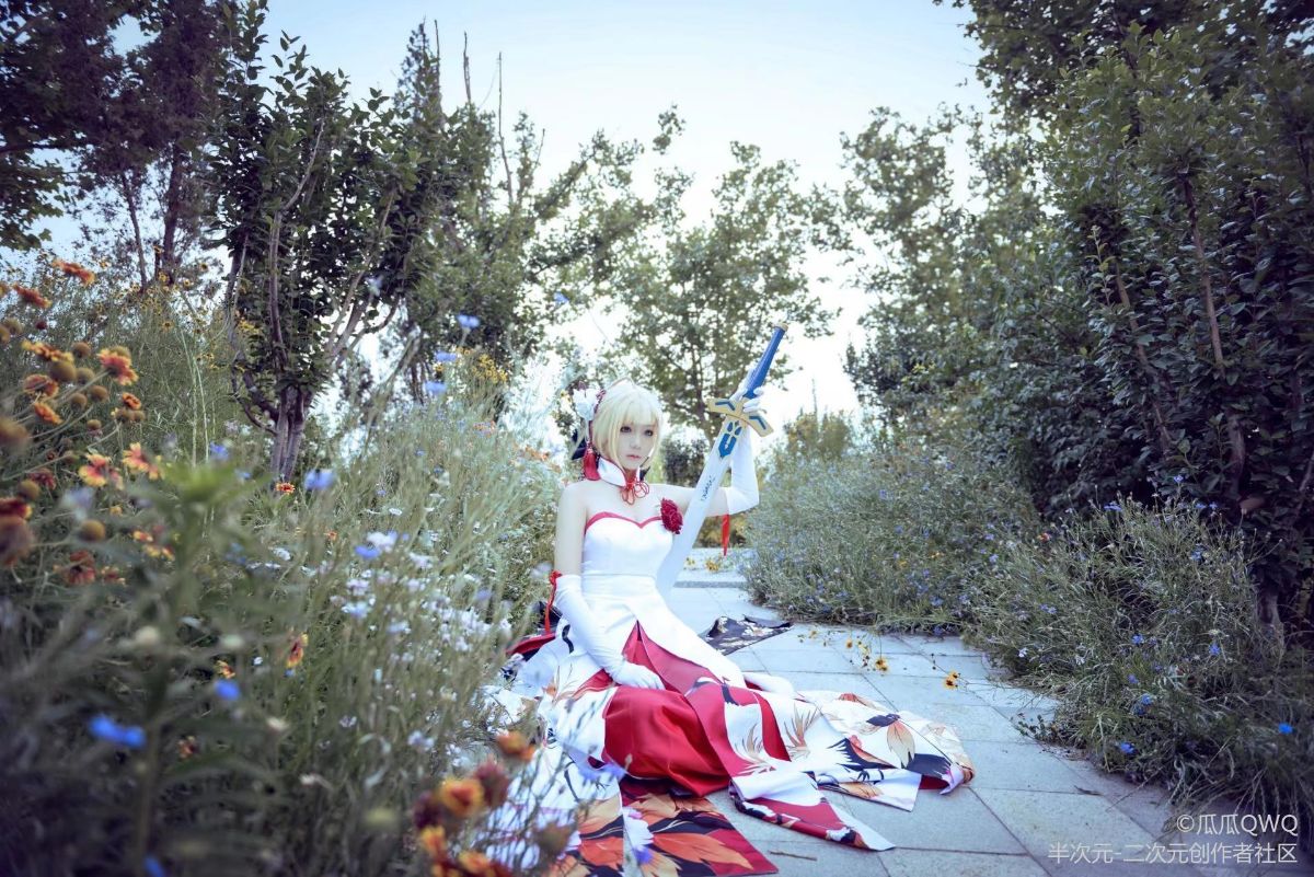 Saber 仙鹤花嫁 cos (6)