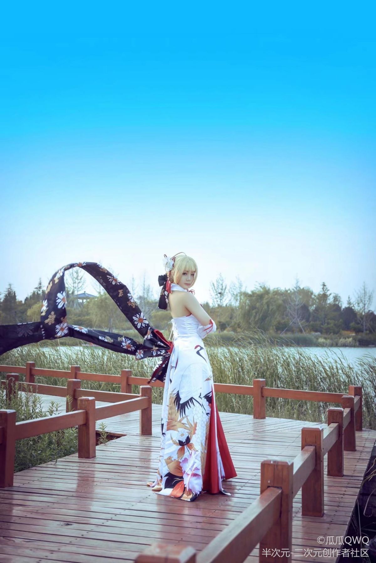 Saber 仙鹤花嫁 cos (9)