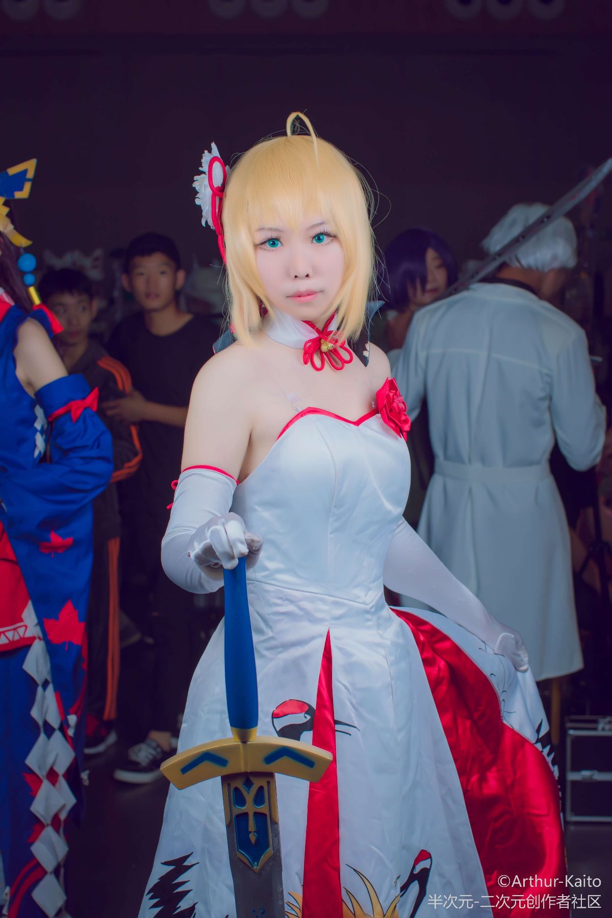【If次元音乐文化漫展-场照】saber仙鹤礼服ver. (1)