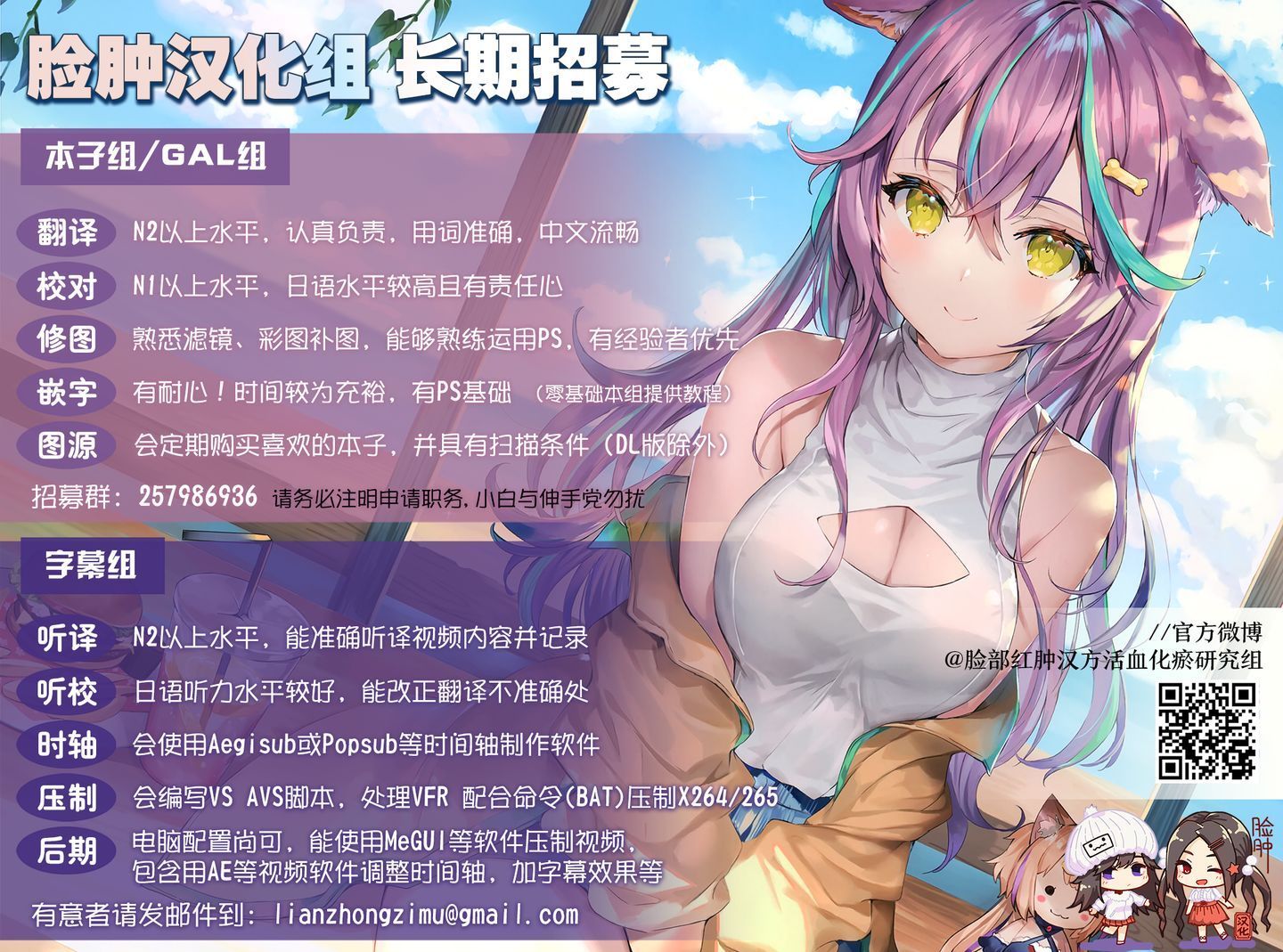 脸肿汉化组招募图