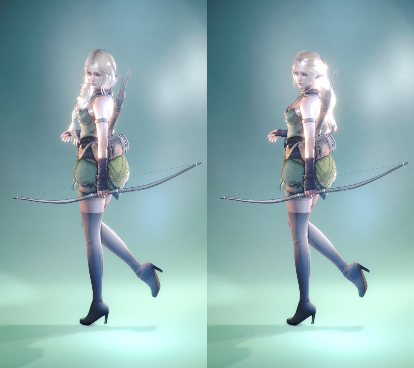Elf archer - Hair type 2
