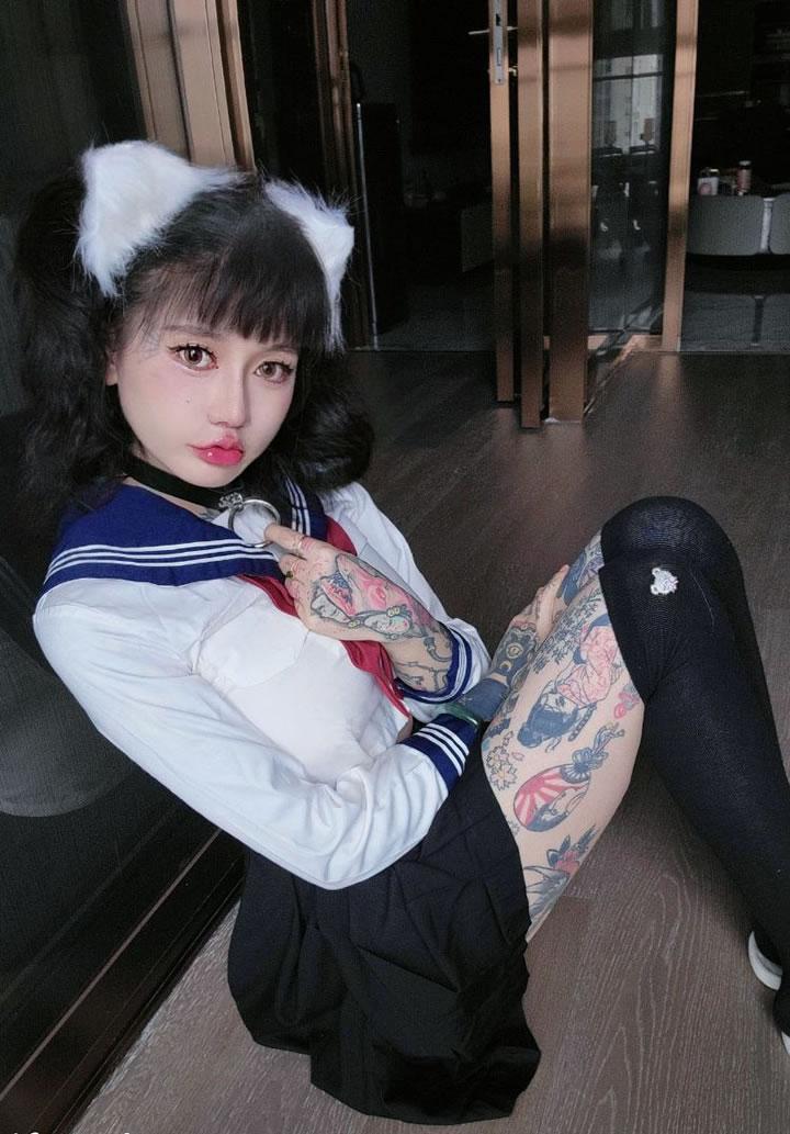 Super Goddess Chloe Rose Valentine_s Day Uniform te (13)